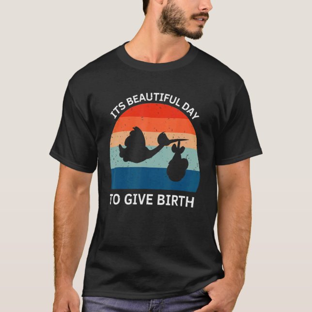 Camiseta Its Beautiful Day To Give Birth Doula Midwife Birt (Frente)
