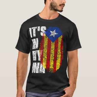 Camiseta ITS EM MEU DNA Catalonia Flag Catalão Catalão