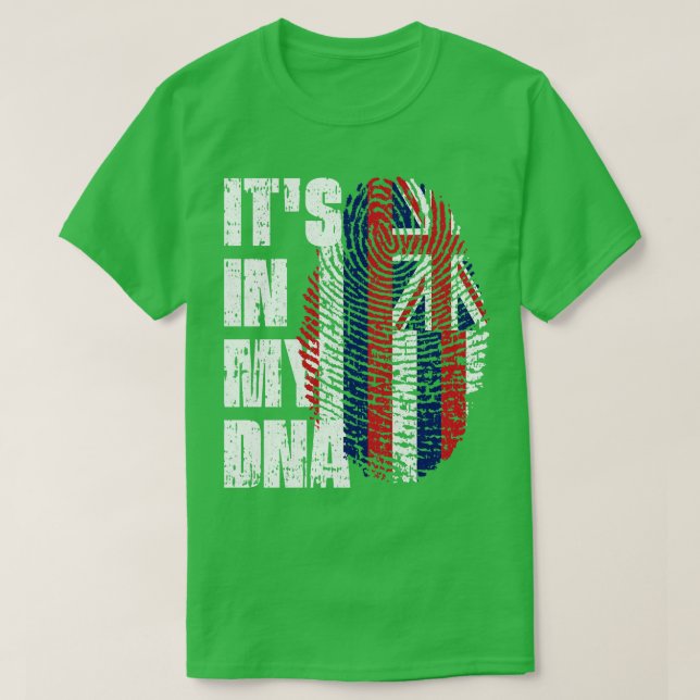 Camiseta ITS EM MY DNA Hawaii Flag Havaii (Frente do Design)