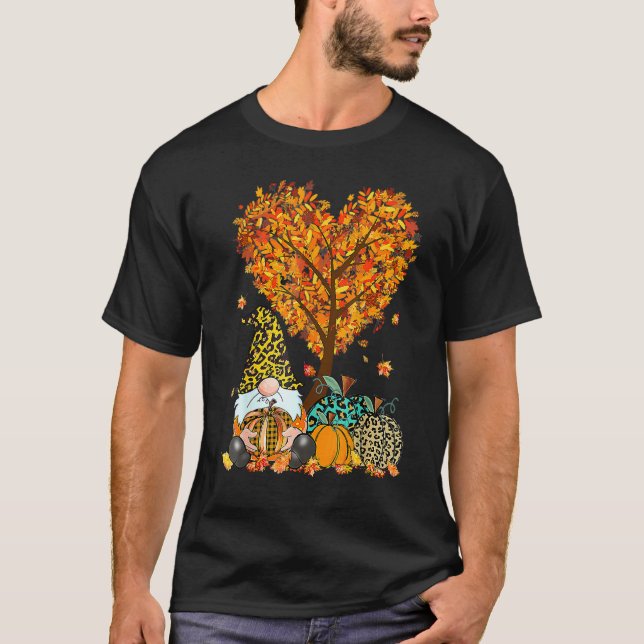 Camiseta It's Fall Y'all Cute Gnomes Pumpkin Autumn Tree Fa (Frente)