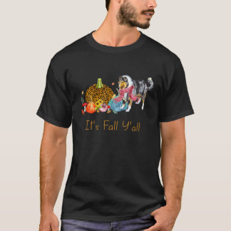 Camiseta Its Fall Y'all Cute Rough Collie Dog Fall Scarf Th