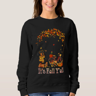 Camiseta It's Fall Y'all Dachshund Bike Pumpkin Spice Autum