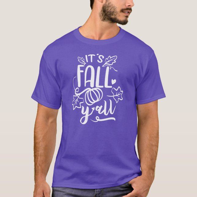 Camiseta Its Fall YAll Dark Edition Autumn Fall And Hallowe (Frente)