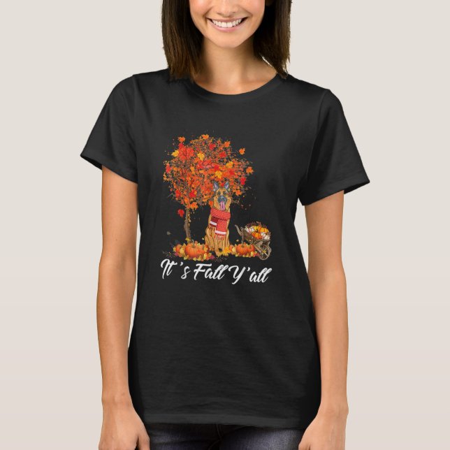 Camiseta Its Fall Yall German Shepherd Puppy 2 (Frente)