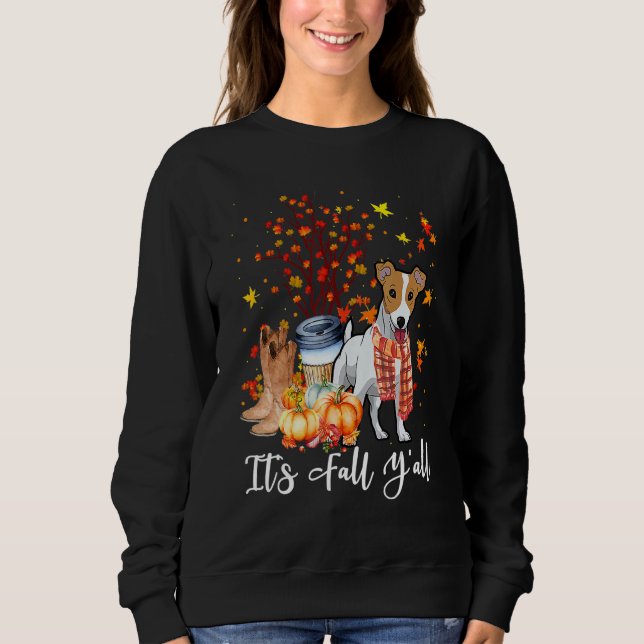 Camiseta It's Fall Y'all Jack Russell Terrier Dog Pumpkin F (Frente)