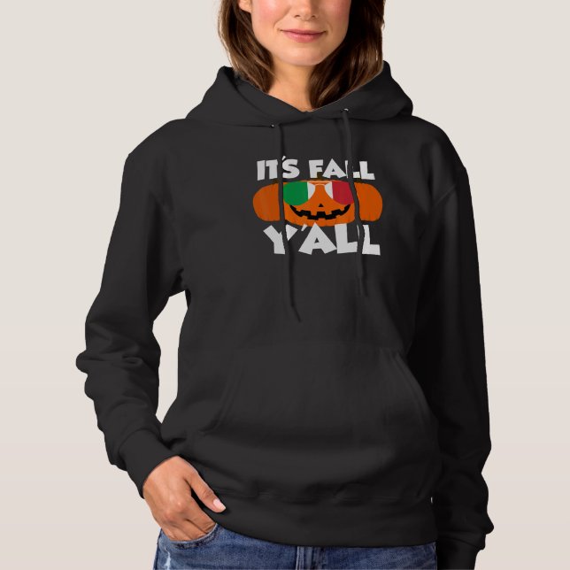 Camiseta It's Fall Y'all Thanksgiving Pumpkin Italy Glasses (Frente)