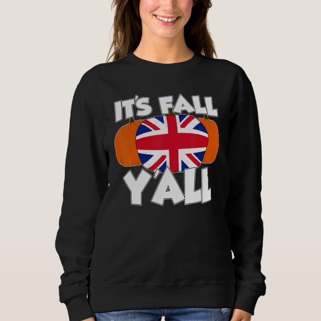 Camiseta It's Fall Y'all Thanksgiving Pumpkin UK (Frente)