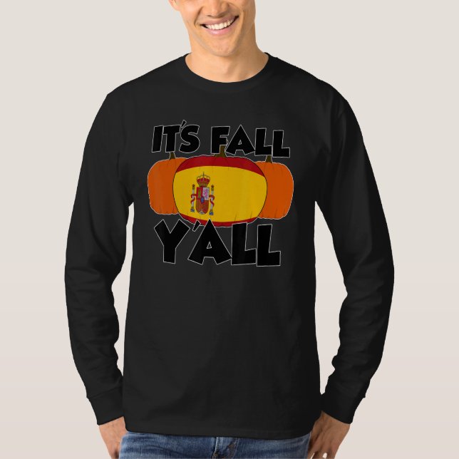 Camiseta It's Fall Y'all Thanksgiving Pumpkin UK 1 (Frente)