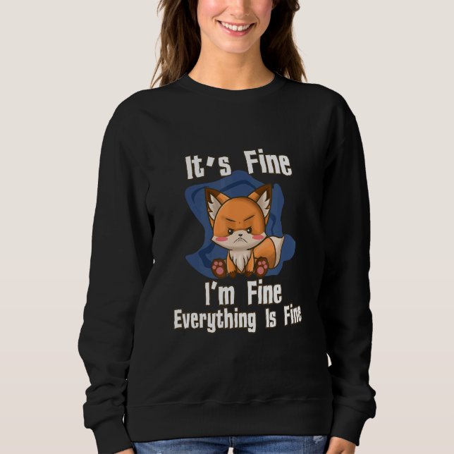 Camiseta Its Fine Im Fine Everything Fine Fox (Frente)