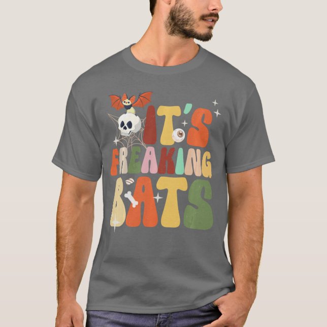 Camiseta Its Freaking Bats Halloween Costume Trick Or Treat (Frente)