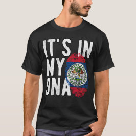 Camiseta It's in my DNA Belize Flag Fingerprints