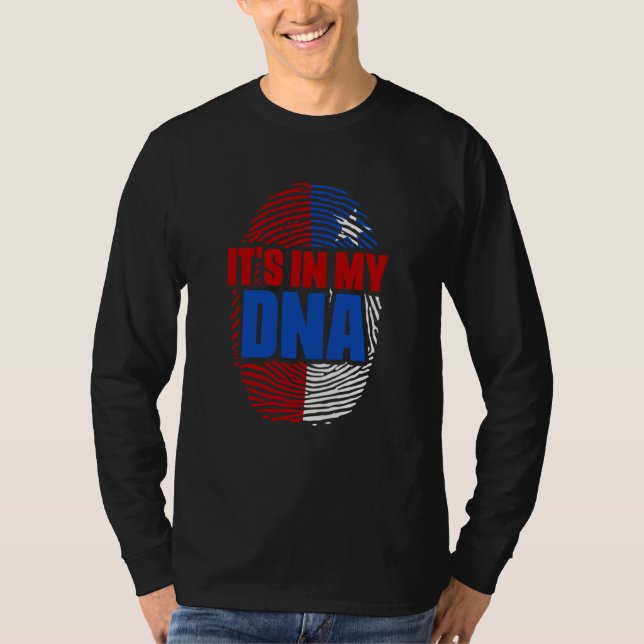 Camiseta It's In My DNA Chile Country Flag Citizenship Race (Frente)
