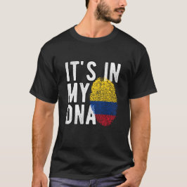 Camiseta It's in my DNA Colombia Flag Fingerprints