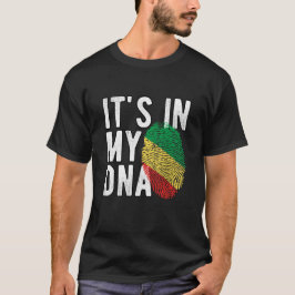 Camiseta It's in my DNA Congo Republic Flag Fingerprints