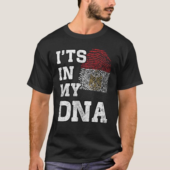 Camiseta It's In My DNA Egyptian Fingerprint Proud Egypt Fl (Frente)