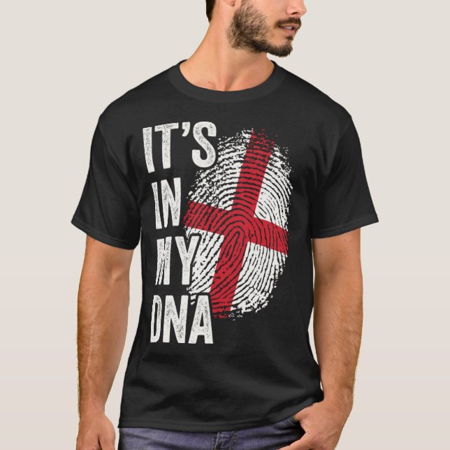 Camiseta ITS IN MY DNA England Flag English Roots Orgen (Frente)