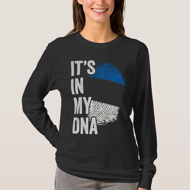 Camiseta ITS IN MY DNA Estonia Flag Estonian Roots Pride Ge (Frente)