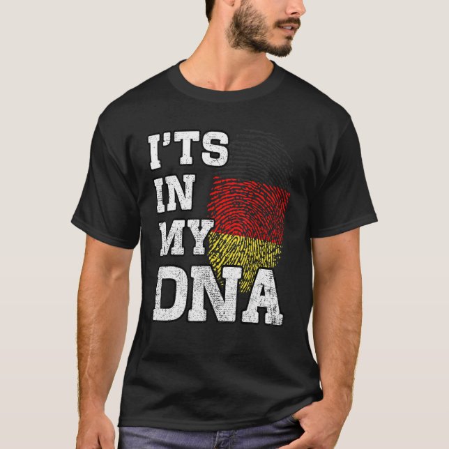 Camiseta It's In My DNA German Fingerprint Proud Germany Fl (Frente)