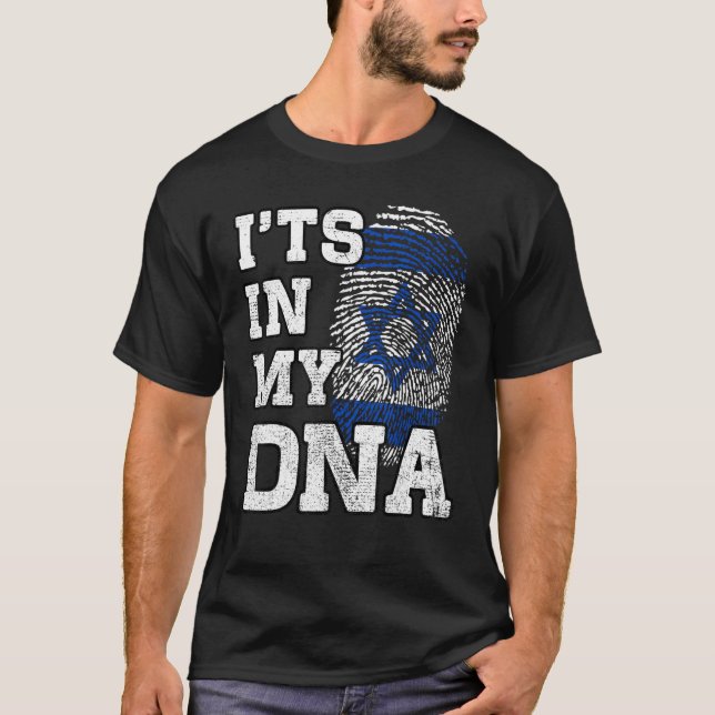 Camiseta It's In My DNA Israelis Fingerprint Proud Israel F (Frente)