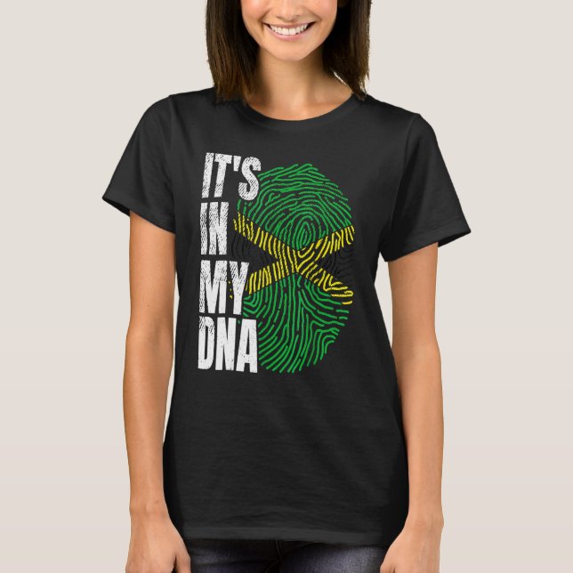 Camiseta It's in My DNA Jamaican Flag Jamaica Black History (Frente)