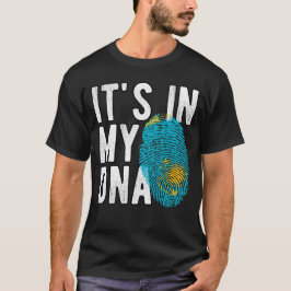 Camiseta It's in my DNA Kazakhstan Flag Fingerprints