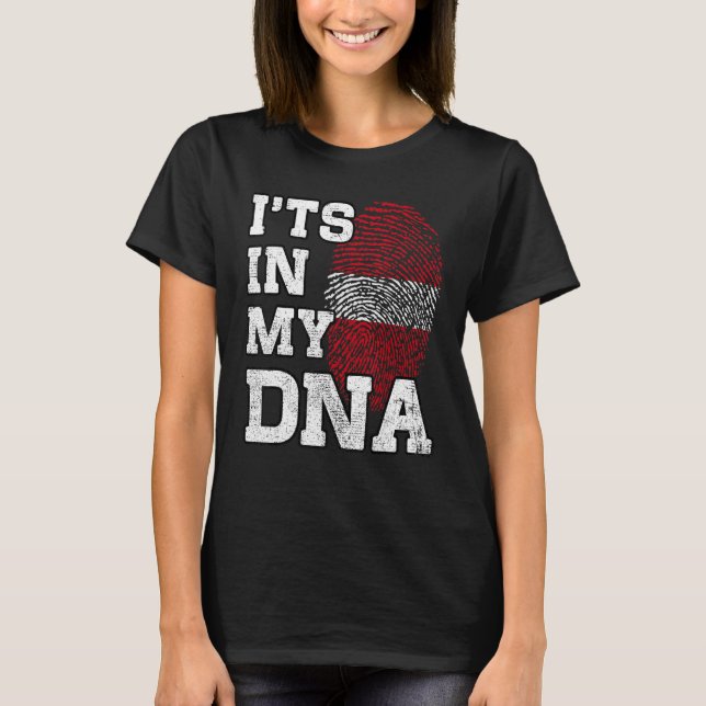 Camiseta It's In My DNA Latvian Fingerprint Proud Latvia Fl (Frente)