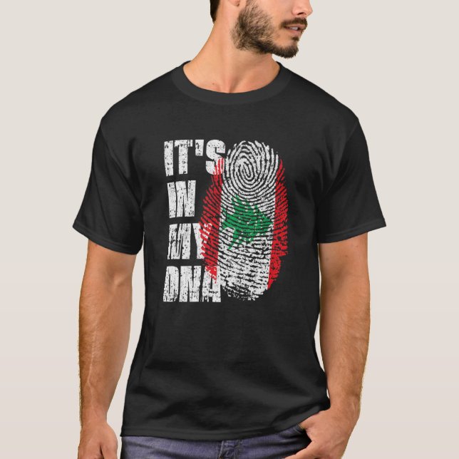 Camiseta IT's IN MY DNA Lebanon Flag Lebanese (Frente)