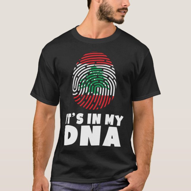 Camiseta It's In My DNA Lebanon Flag Proud Lebanese Pride R (Frente)