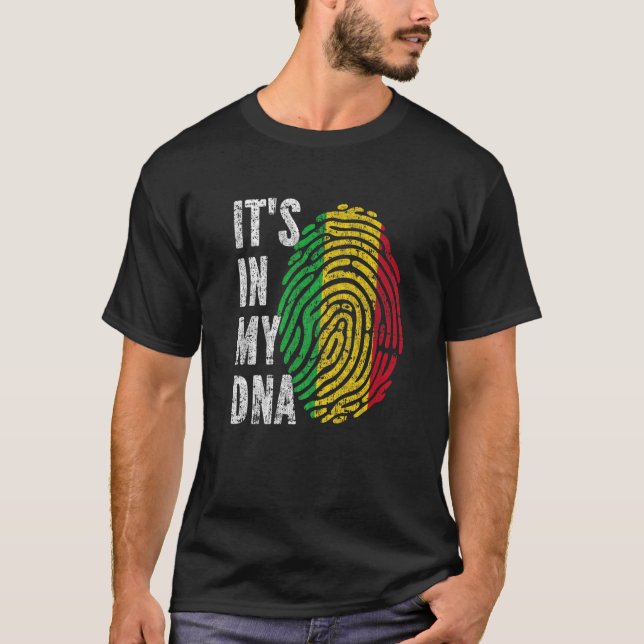 Camiseta IT's IN MY DNA Mali Flag Funny Malian (Frente)