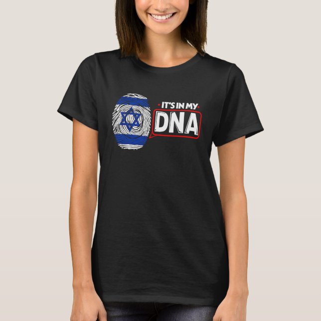 Camiseta Its In My DNA National Flag Israeli Patriotic Isra (Frente)