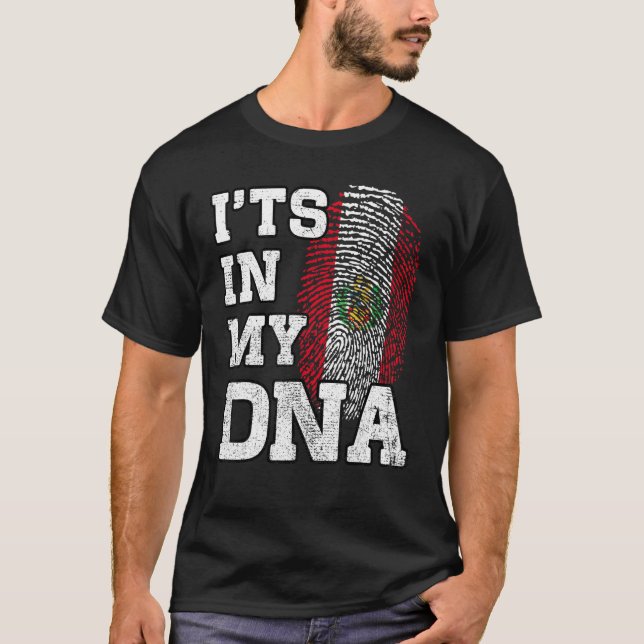 Camiseta It's In My DNA Peruvian Fingerprint Proud Peru Fla (Frente)
