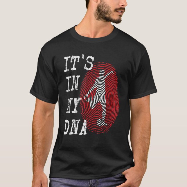 Camiseta IT'S IN MY DNA Soccer Player Fingerprint Graphic D (Frente)