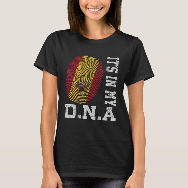 Camiseta It's In My DNA Spanish Fingerprint Proud Spain Fla (Frente)