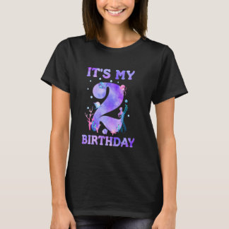 Camiseta It's My 2nd Birthday Girl Ocean 2 Years Old Sea Fi