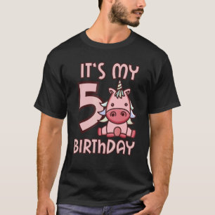 Camiseta It's My 5th Birthday Cute 5 Years Old Birthday Par