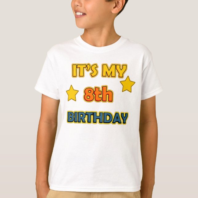 Camiseta It's my 8th Birthday (Frente)