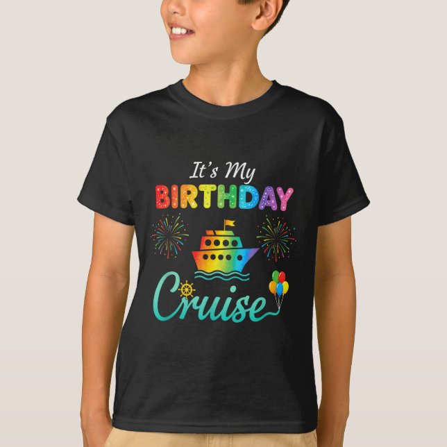 Camiseta It's My Birthday Cruise, Birthday Cruise Squad Fam (Frente)