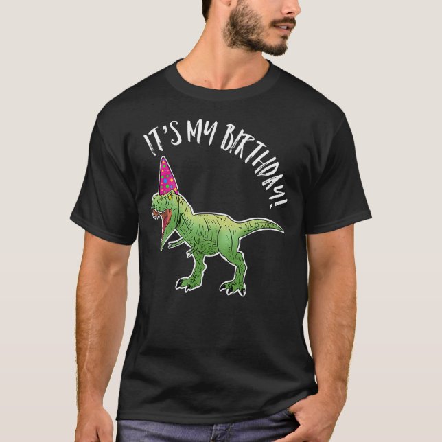 Camiseta It's My Birthday! T-REX dinosaur (Frente)