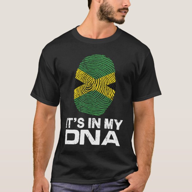Camiseta IT'S MY DNA IN flag national pride fingerprint Jam (Frente)
