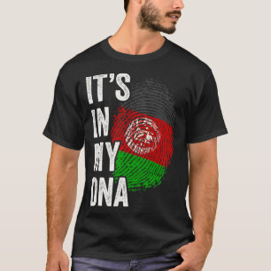 Camiseta ITS NO MEU DNA Afeganistão Bandeira Orgulho das Ra