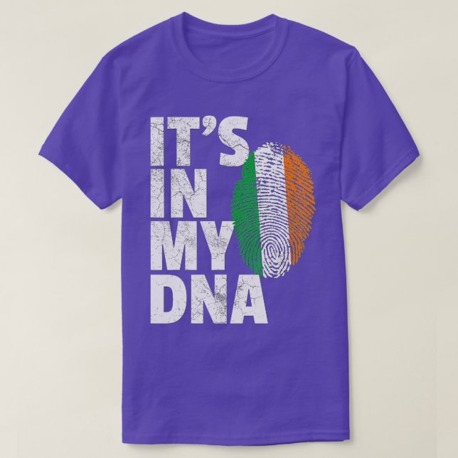 Camiseta ITS NO MEU DNA Irlanda Bandeira Orgulho Nacional R (Frente do Design)