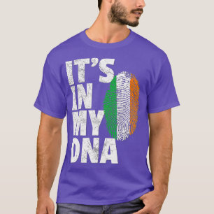 Camiseta ITS NO MEU DNA Irlanda Bandeira Orgulho Nacional R
