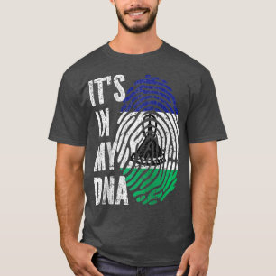 Camiseta ITS NO MEU DNA Lesoto Flag Basotho Raglan Baseball