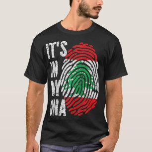 Camiseta ITS NO MEU DNA Líbano Bandeira Raglan Basebal Liba