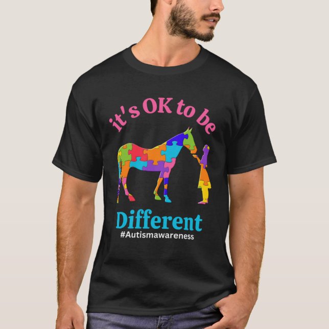 Camiseta Its Ok To Be Different Autism Awareness Acceptance (Frente)