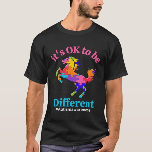 Camiseta Its Ok To Be Different Autism Awareness Acceptance (Frente)