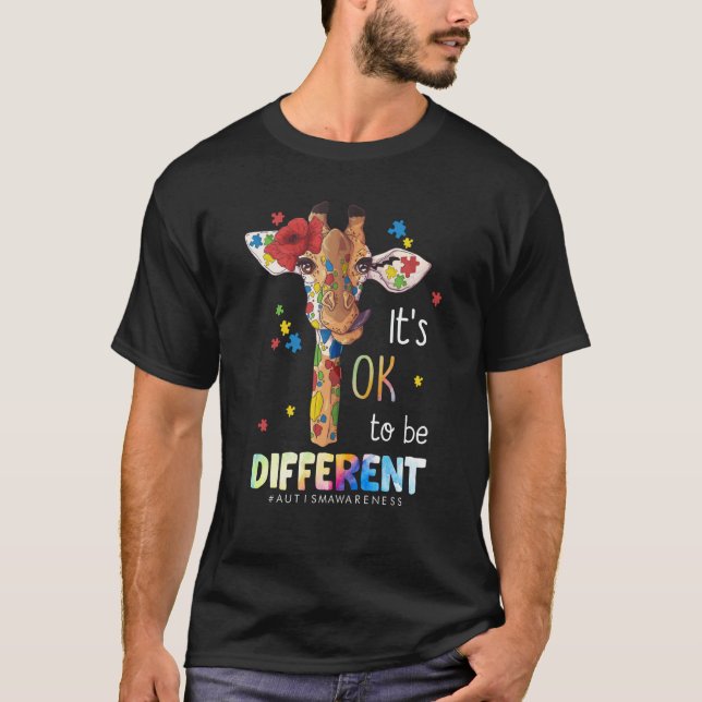 Camiseta Its Ok To Be Different Autism Awareness Acceptance (Frente)