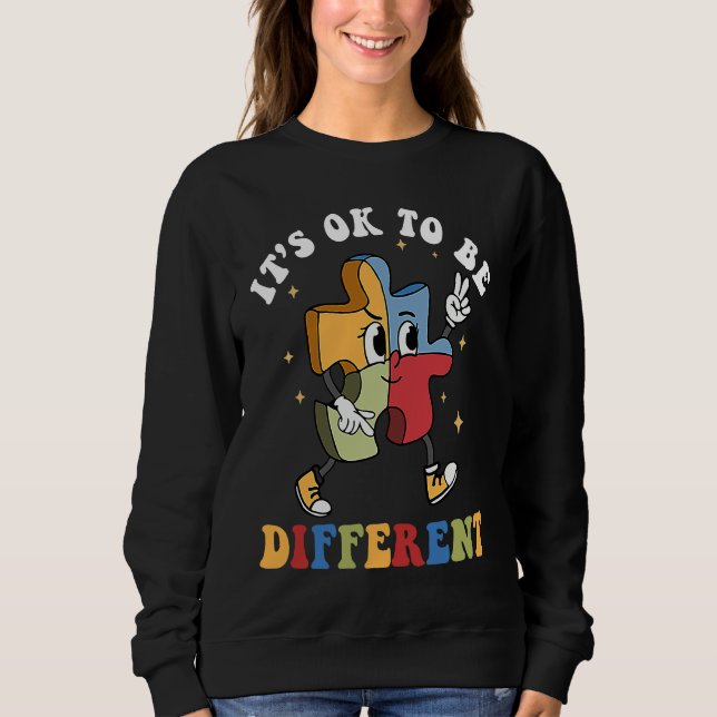 Camiseta It's Ok To Be Different Autism Awareness Puzzle Pi (Frente)