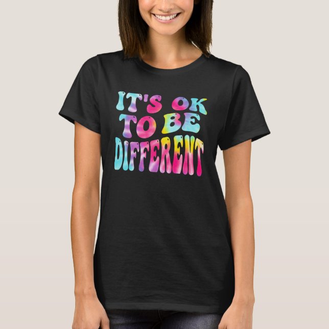 Camiseta Its Ok To Be Different Autism Awareness Women Girl (Frente)