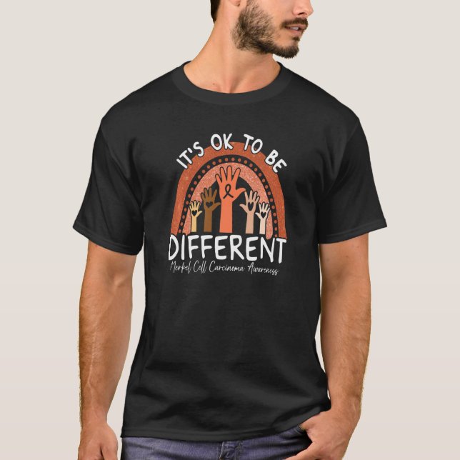 Camiseta It's Ok To Be Different Merkel Cell Carcinoma Awar (Frente)